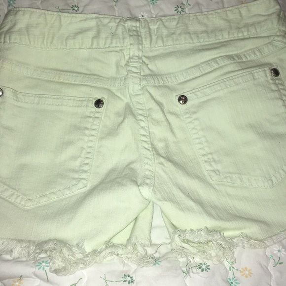 Free People cut off green shorts - Picture 2 of 2